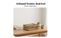 Woven Basket with Handles Handwoven Household Storage multi-functional for Bedroom