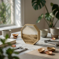 6 Pieces Hanging Glass Frame Easy to Hang Home Decoration