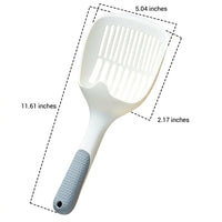 Litter Sifter and Sand Cleaner for Pet Trays, PP Material, Flat with Small Holes, Straight Handle for Cat and Dog Waste