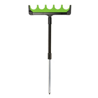 Multi-hole EVA Crossbar Support with 2-Section Adjustable Zinc Alloy Ground Stake Fishing Rod Holder