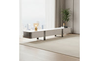 TV Cabinet with Stainless Steel Legs Modern Rocktelevision Cabinet Cabinet Minimalist Low-Profile Media Console for Living Room, Apartment