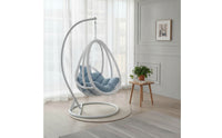Hanging Egg Chair with Stand Freestanding Egg Chair with Stand Single-Person Seat for Balcony, Living Room, Sunroom
