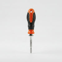 Textured-Grip Telescopic Screwdriver Multi-Function Phillips and Slotted Screwdriver Non-Slip Hand Tool Ergonomic for DIYers, Technicians, Household Repairs, Tight Confined Areas, Air Conditioner Maintenance