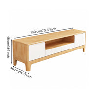 Wooden TV Console Contemporary Tv Cabinet with Drawers Minimalist Media Console with Storage Cabinet for Living Room, Apartment