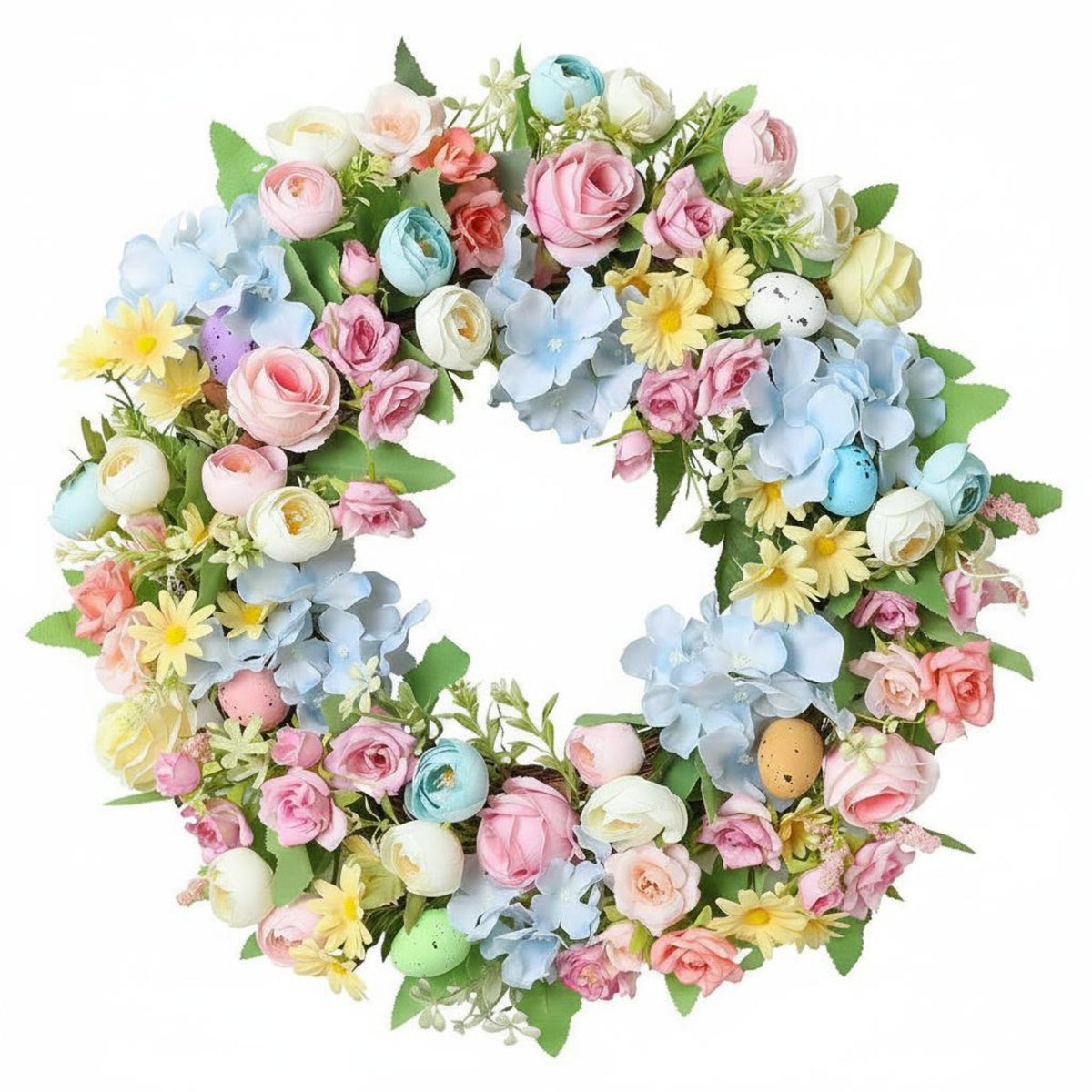 Artificial Flower Wreath Lifelike Flowers Flower Hydrangea Wreath Farmhouse Easter Decor Giftable Holiday Decoration Handmade