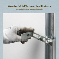 Reliable Iron Pipe Bracket, Galvanized, Secure Installation