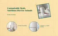 App-controlled pet feeder, timed meals