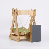 Cat Swing Hammock Basket with Tassels, One-Hanger Hanging Toy and Rocking Chair for Indoor Cats, Multi-Scene Use for Feline Boredom Relief