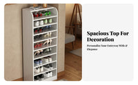 Multi-tier Shoe Rack Vertical Organizing Shelf Narrow Space-saving Storage E0-grade Material Rounded Corner Suitable for Apartment Dwellers Homeowners Entryway Hallway Bedroom