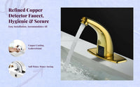 Infrared brass faucet, hot/cold use