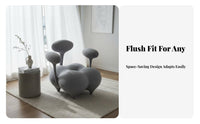 Nordic Aesthetic Upholstered Balloon Chair Modern Design Upholstered Accent Chair signature design Single Sofa Statement Piece for Interior Designers, Young Adults, Homeowners, Living Room, Studio Apartment, studying corner, Lounge Area