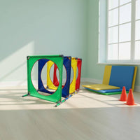 Hurdle Tunnel Set Portable Kids Obstacle Course Easy to Clean for Preschoolers