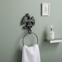 Cast Iron Dragon Towel Rack Vintage Aesthetic Gothic Wall Mounted Towel Hanger