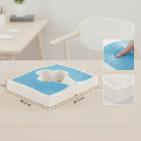 Gel Seat Cushion Pressure-Relief Seat Cushion with Cutout Ergonomic Contoured for Drivers