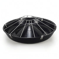 Round Piglet Feeding Trough Anti-Rooting Pig Feeder with Wire Guard Piglet Feeder with Metal Frame for Pigs