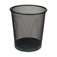 Wire Mesh Trash Can Open Top Mesh Wastebasket Rolled Rim
