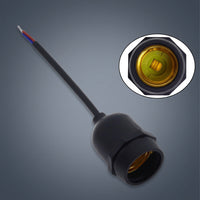 Outdoor Light Fitting with UK Plug for Garden Lighting, E27 Lamp Bulb Holder Pendant Light for Living Room, Pure Copper Core DIY Lighting, PVC