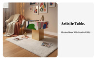 Side Table with Storage Nordic and aesthetic Cartoon Figure Side Table Playful Design
