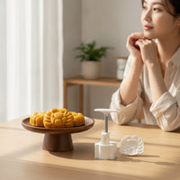 Mooncake Press Handhand-Operated Mooncake Press with Pattern Crustacean-Shaped-Shaped for Home Cooks, Mid-Autumn Festival