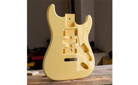 Electric Guitar Two-Horned Body-Contoured Replacement Guitar Body Pre-Drilled for Guitarists