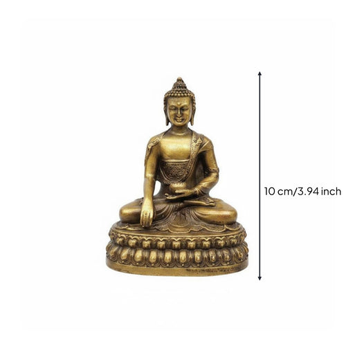 3 Pieces Gold Buddha Figurine Antique Finish Home Decor Long-Lasting for Car