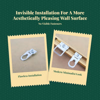 Aluminum hook for secure wall mount
