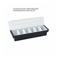 Divided Condiment Container with Lid 5 Compartment Food Tray Preservation