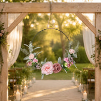 Floral Wreath Ready to Hang Artificial Flower Wreath Indoor Outdoor Use