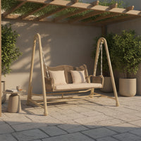 Two-Seat Swing Chair Double Hanging Swing Chair Outdoor Furniture for Couples, Families, Garden, Balcony, Backyard