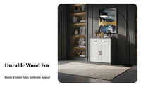 1 Piece Dining Room Buffet Cabinet Freestanding Cupboard Storage Household Furniture Console Solid Wood Board Multiple Drawers Suitable for Dining Room Living Room Entryway