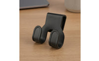 Double Hook with Clamp No-Drill Motorcycle Hook Hardware Compact Textured for Commuters, Motorcycles