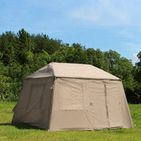 Quick Setup Inflatable Tent with Awning Family Inflatable Cabin Tent Stable Spacious for Backyard