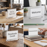 T-Shape Clear Acrylic Sign Holder for Tabletop Display A4/A5