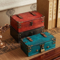 Vintage Wooden Storage Box for Home Organization and Decoration