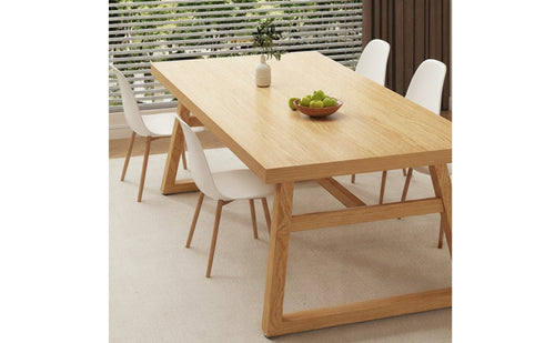 Black Rectangular Dining Table Stable Dining Table with Steel Frame Modern Furniture Rustic for Kitchen, Cafe