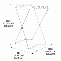 Foldable Trash Bag Holder 56x32cm Metal Sorting Slim Kitchen Camping Outdoor