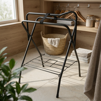 Folding Saddle Rack Foldable Folding Saddle Stand Easy to Storage for Tack Room