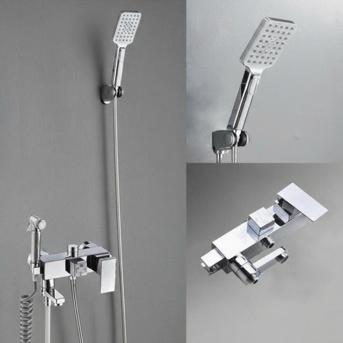 Brass rain shower set, 3 modes