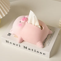Lying Piggy Ceramic Tissue Box Cover for Living Room