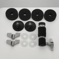 13 Pieces Replacement Hi-Hat Clutch Kit Knurled Hi-Hat Clutch with Felts Standard Cymbal Felt Sturdy for Drummers, Stage, Rehearsal Rooms, Practice Rigs