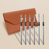 6 Pieces Travel Watercolor Brush Set Compact Retractable Artist Brushes Soft Bristles Portable Artist Set for Artists, Students