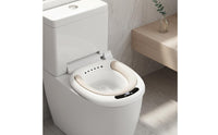 Digital Temperature Display Electric Sitz Bath for Toilet Water Massage Function Electric Sitz Bath Single-Press Operation Over-the-Toilet Wash Basin Double Nozzle Design for Women, Postpartum Mothers, Elderly