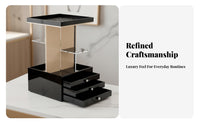 Rotating Multi-Tier Cosmetic Organizer Space-Saving Makeup Organizer