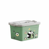 Lidded Wheeled Crate Large Capacity Household Storage Stackable for homeowners