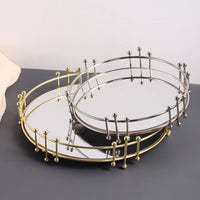 Metal Mirrored Tray Iron Art Home Decor Modern Minimalist for Bathroom, Bedroom