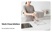 Countertop Dishcloth Holder Draining Design Countertop Rag Dehumidifying Rack Foldable Dishcloth Hanger for Sink