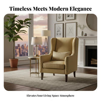 2 Pieces Upholstered Armchair with Footstool Matching Footrest Living Room Furniture Modern Elegant Design Textured Upholstery