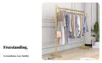 Light Luxury design Single-Rod Clothes unattachedstanding Clothing Rack High Capacity Garment Stand Easy Assembly for Homeowners, Apartment Dwellers, design aficionados, Bedroom, Laundry Room, Entryway, Retail shop