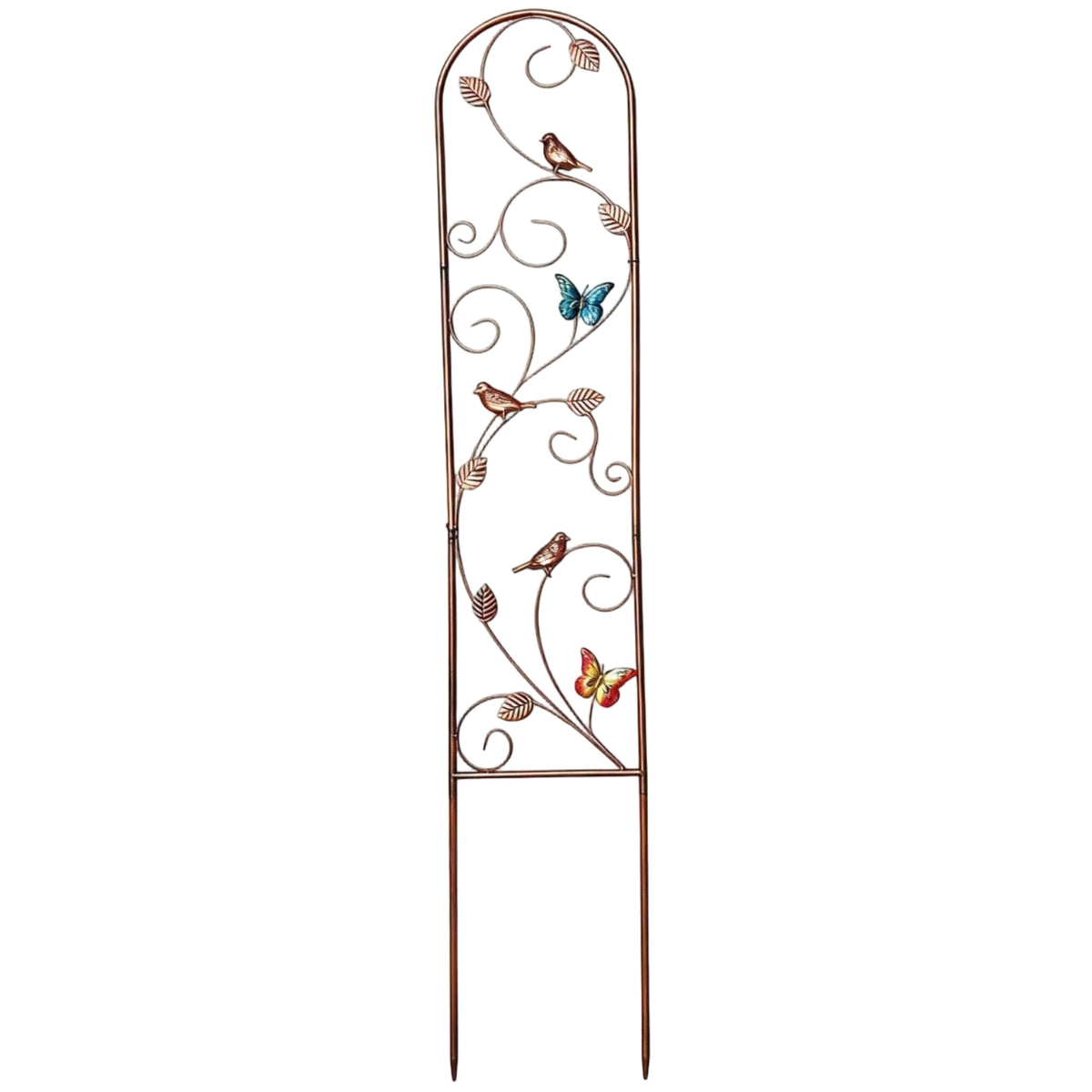 Garden Trellis with Bird Motifs Rust-Resistant for Courtyard
