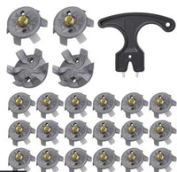 Golf Shoe Spikes Screw Type Plastic - Green/Blue/Gray